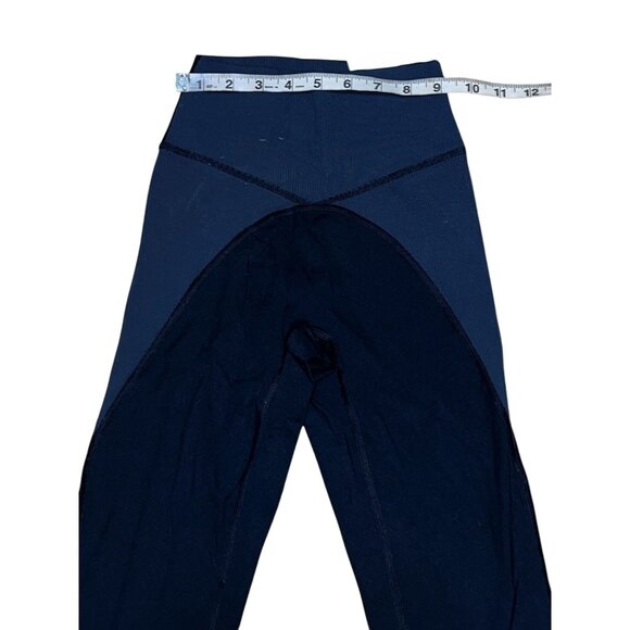 Aerie Offline Goals 7/8 Ribbed Leggings Sz Small Womens Black Workout Active Leg - Picture 11 of 16